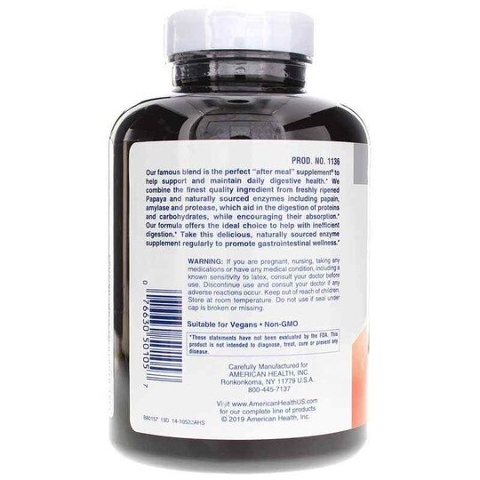 Chewable Original Papaya Enzyme, AH